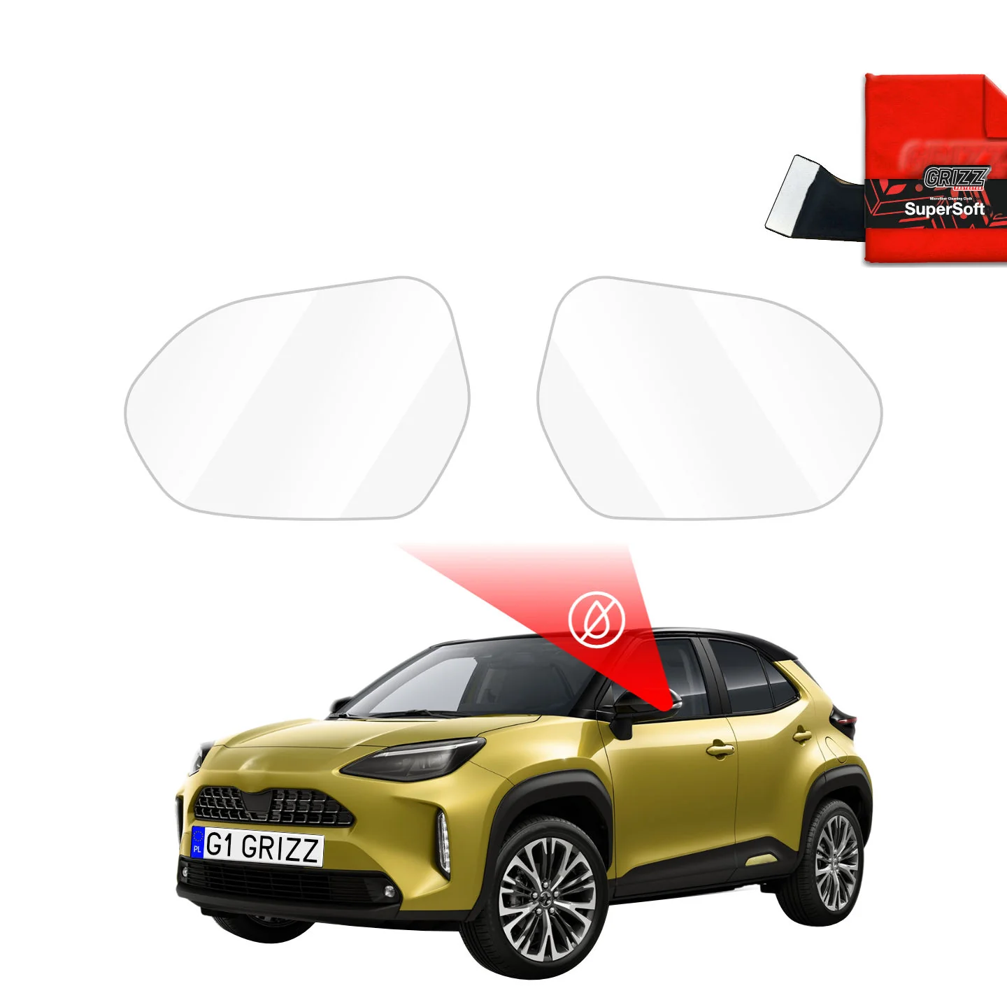 Regenschutzfolie Grizz Protector für Außenspiegel - Toyota Yaris Cross (2020-2025)