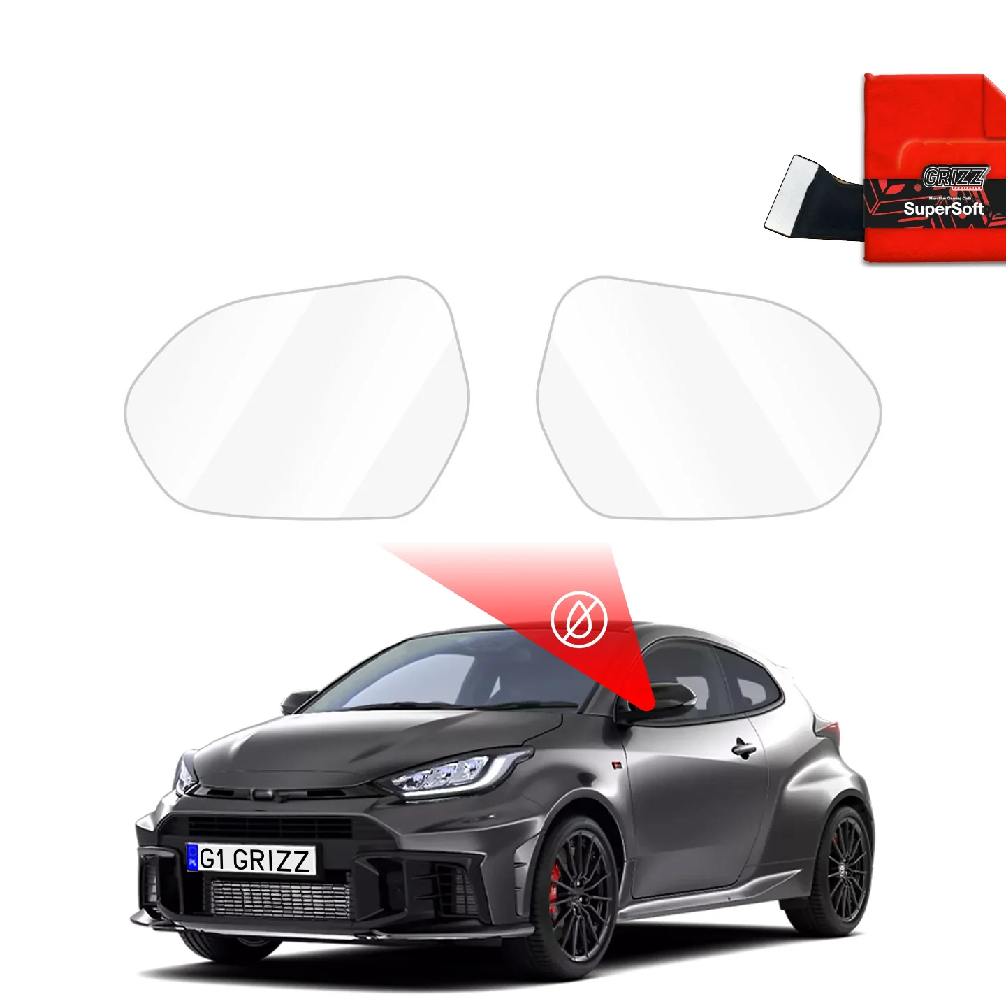 Regenschutzfolie Grizz Protector für Außenspiegel - Toyota Yaris GR (2020-2025)