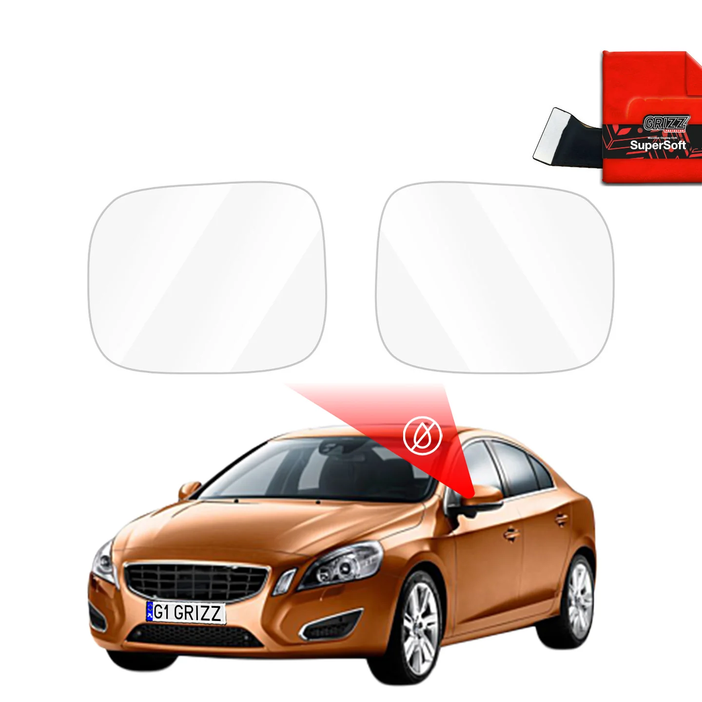 Regenschutzfolie Grizz Protector für Außenspiegel - Volvo S60 (2010-2018)