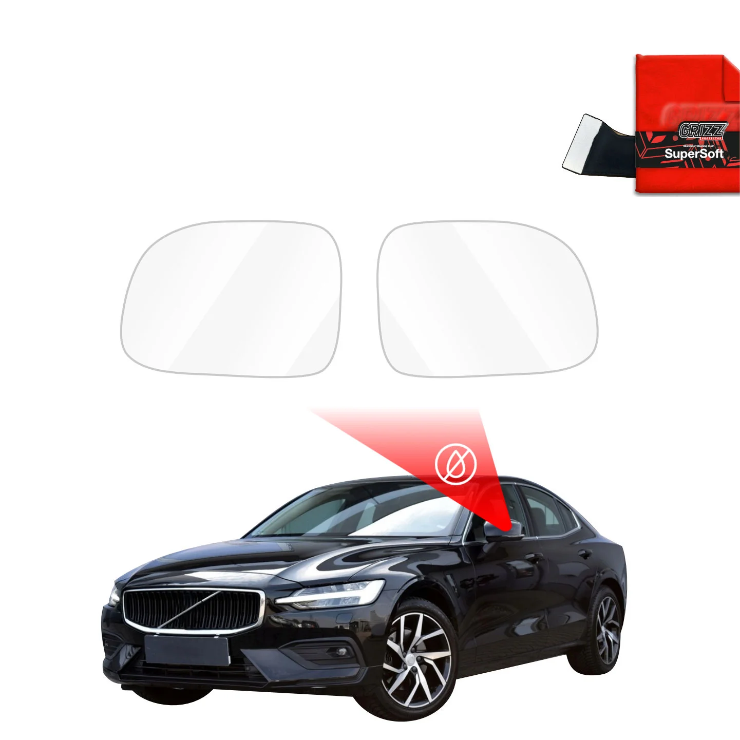 Regenschutzfolie Grizz Protector für Außenspiegel - Volvo S60 3 Sedan 4D (2018-2025)