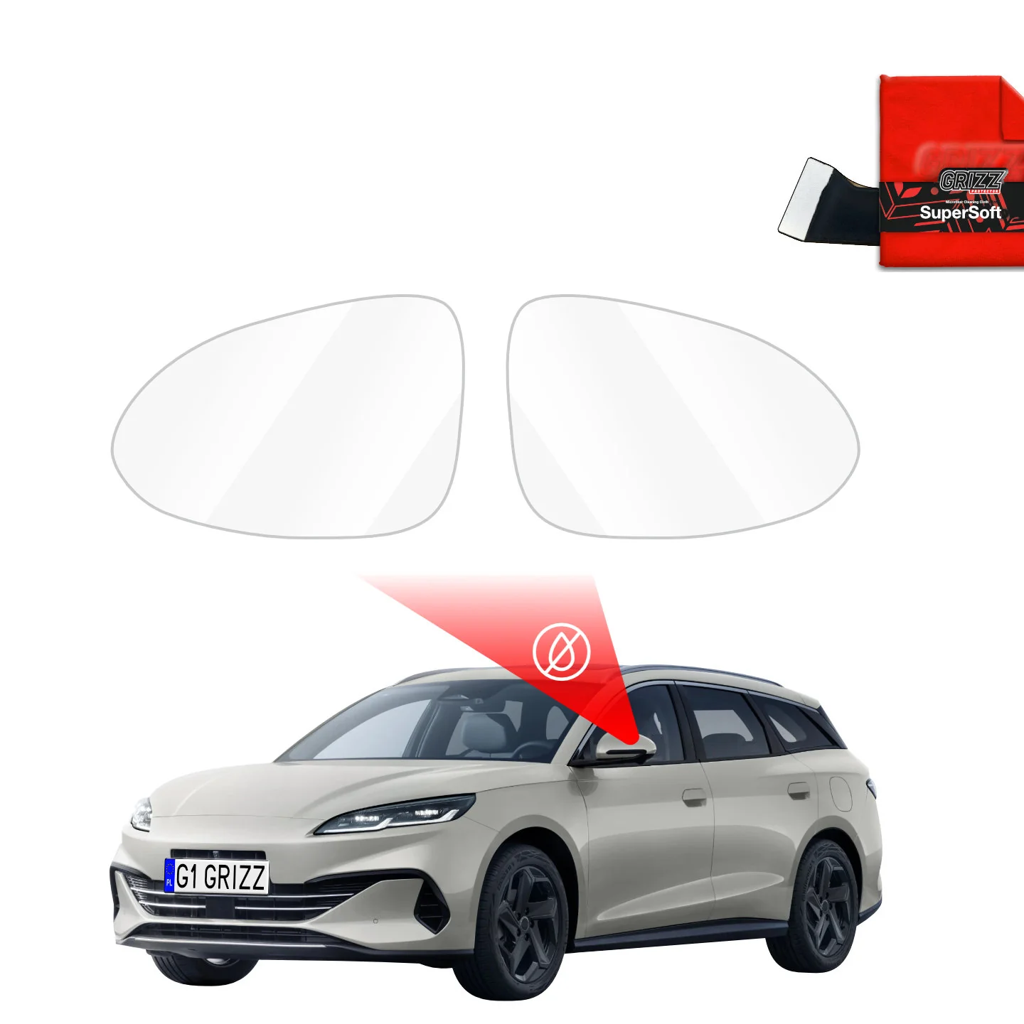 Regenschutzfolie Grizz Protector für Außenspiegel - BYD Seal 6 Dm-i Touring (2025-2026)