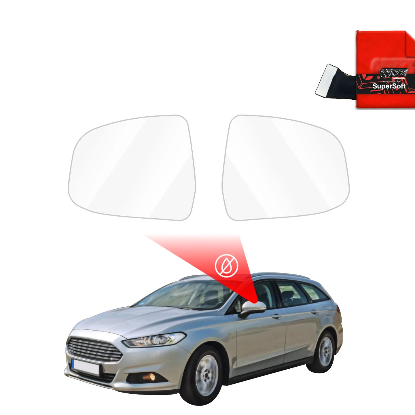 Regenschutzfolie Grizz Protector für Außenspiegel - Ford Mondeo Mk5 Kombi (2014-2019)