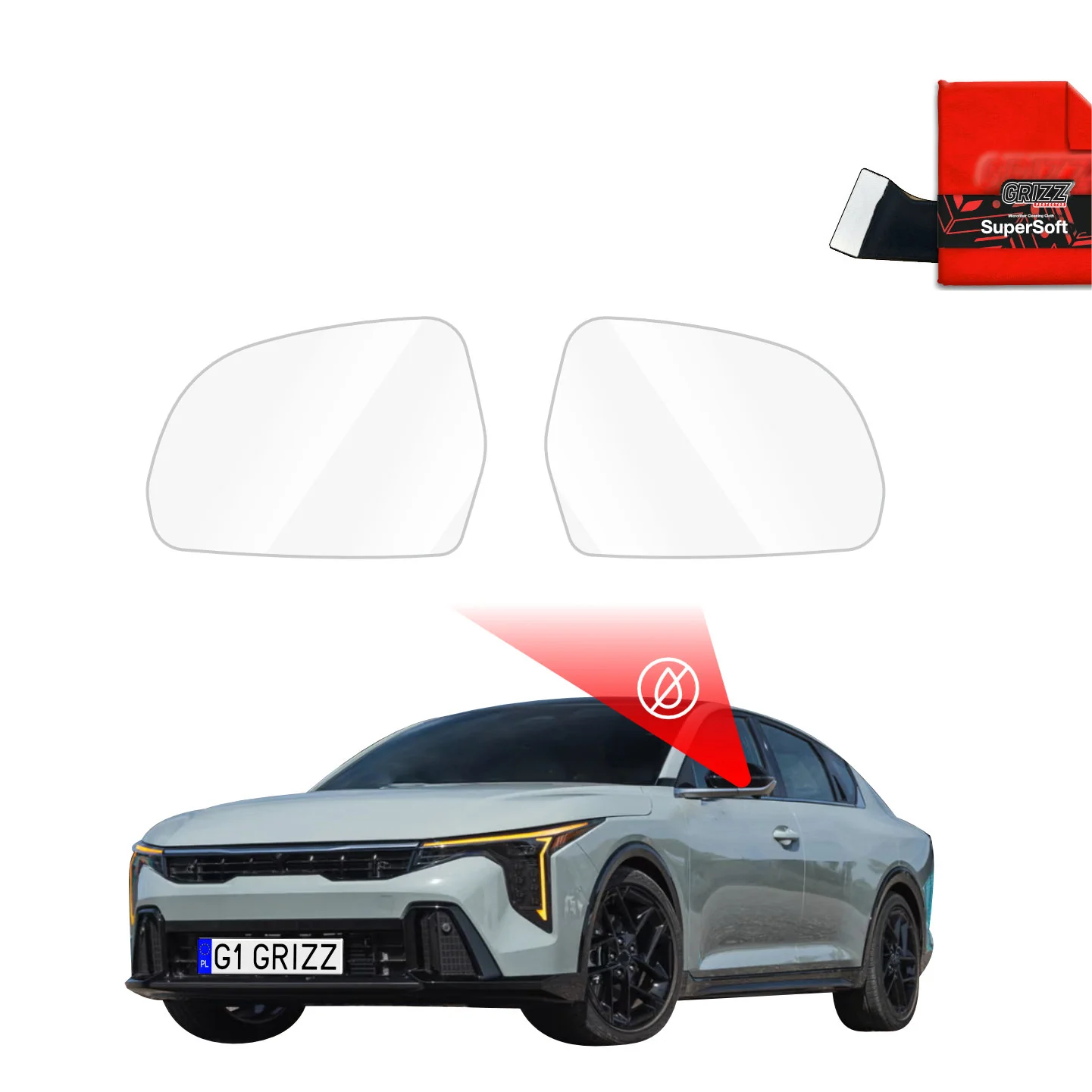 Regenschutzfolie Grizz Protector für Außenspiegel - Kia K4 (2025-2026)