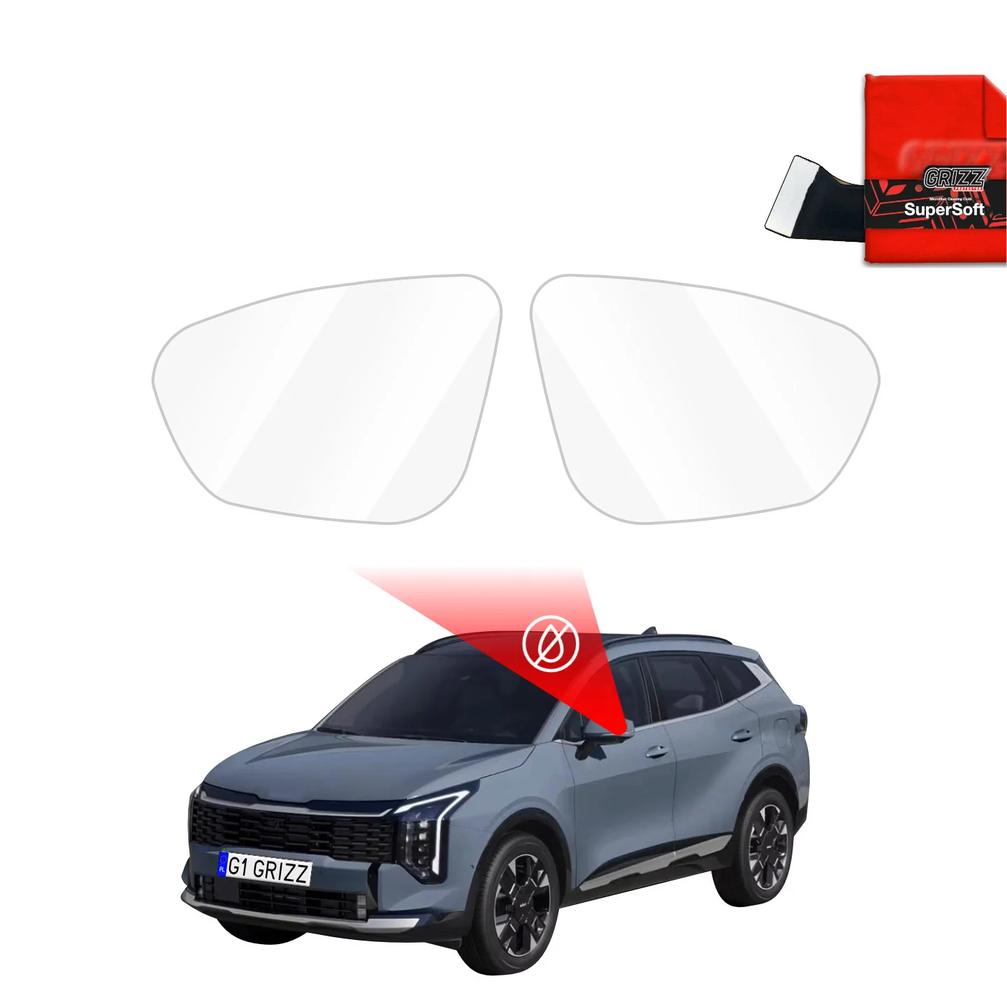 Regenschutzfolie Grizz Protector für Außenspiegel - Kia Sportage 5 (2025-2026)