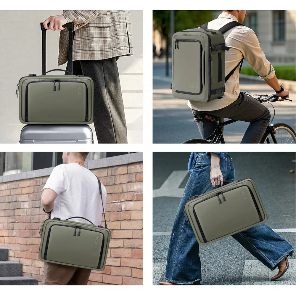 Reiserucksack mit Platz für einen Laptop, 20l, Tech-Protect Defender S50, Grün - Image 8