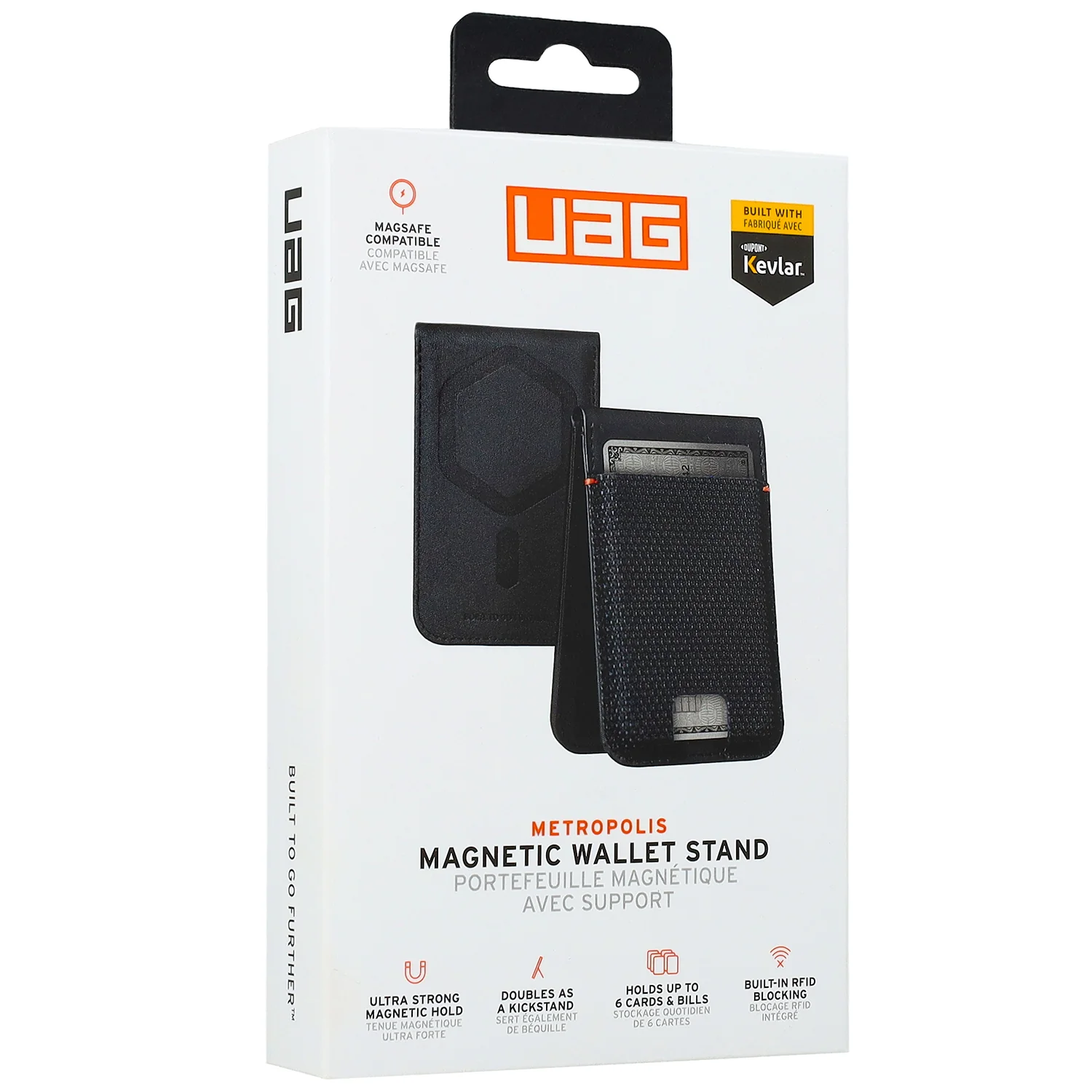 RFID-Kartenhülle Urban Armor Gear Metropolis Kevlar MagSafe Wallet, Schwarz - Image 14