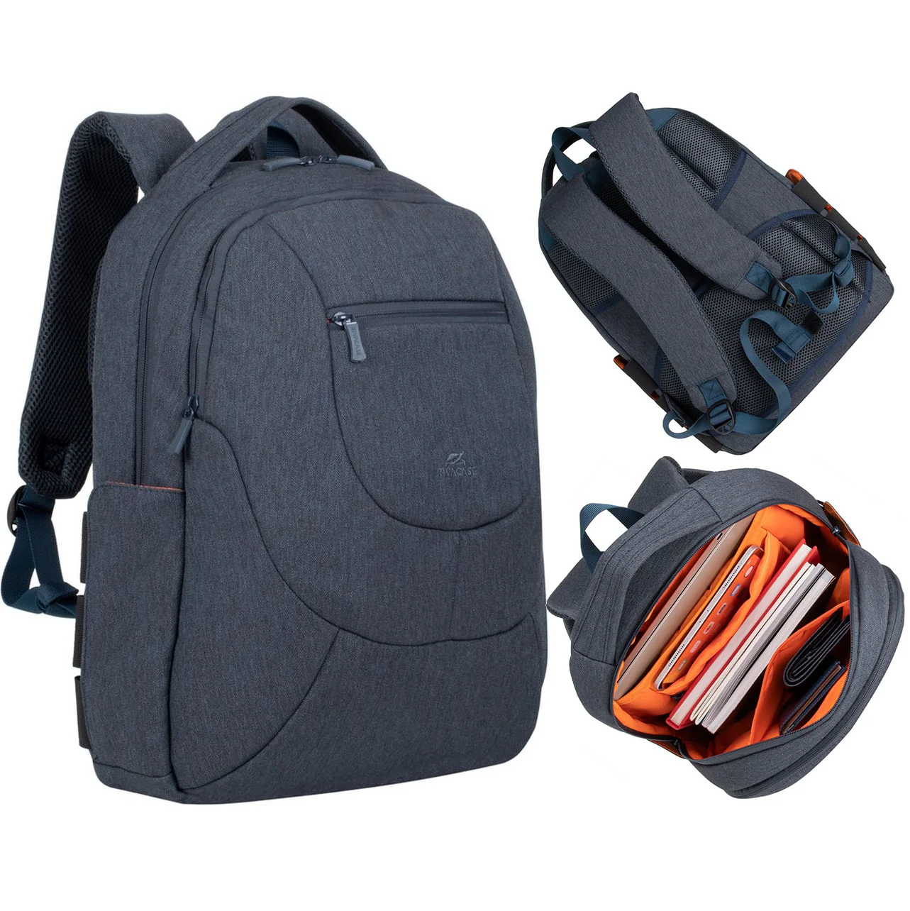 Rivacase Galapagos 7761 wasserdichter 15,6" Laptop-Rucksack, Grau - Image 30