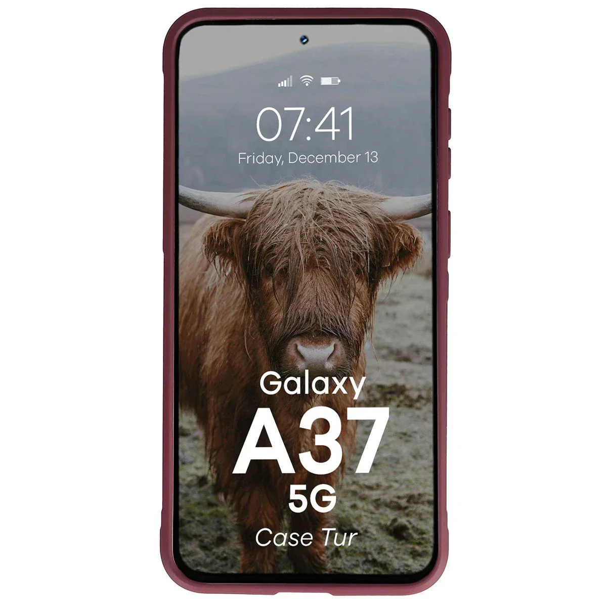 Robuste Handyhülle für Galaxy A37 5G, Bizon Case Tur, Burgunderrot - Image 5