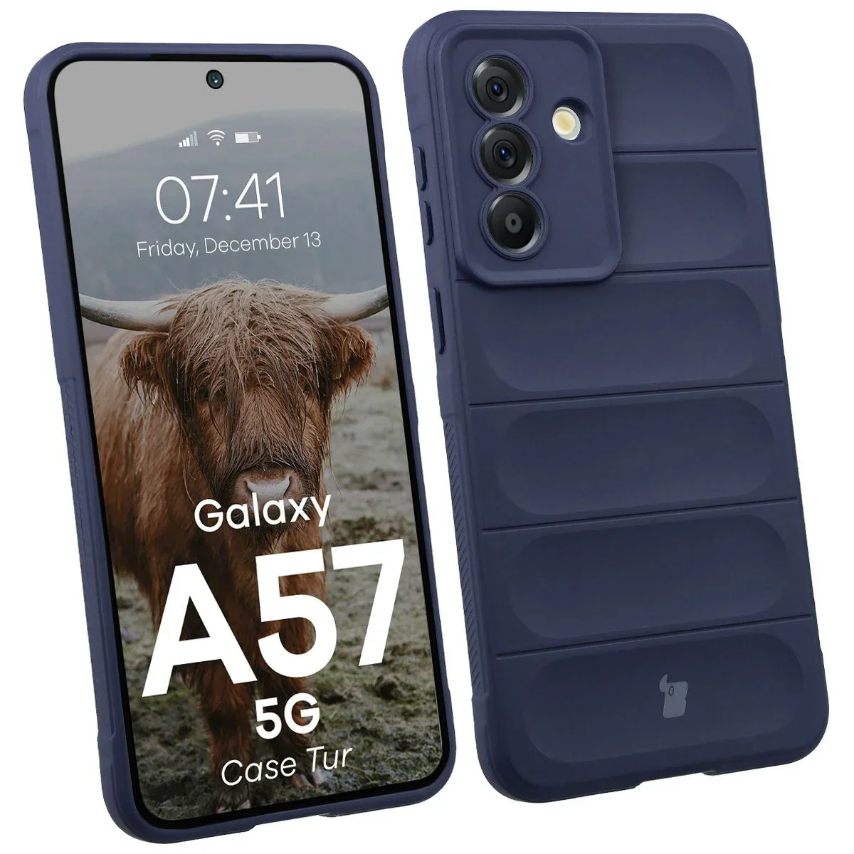 Robuste Handyhülle für Galaxy A57 5G, Bizon Case Tur, Dunkelblau