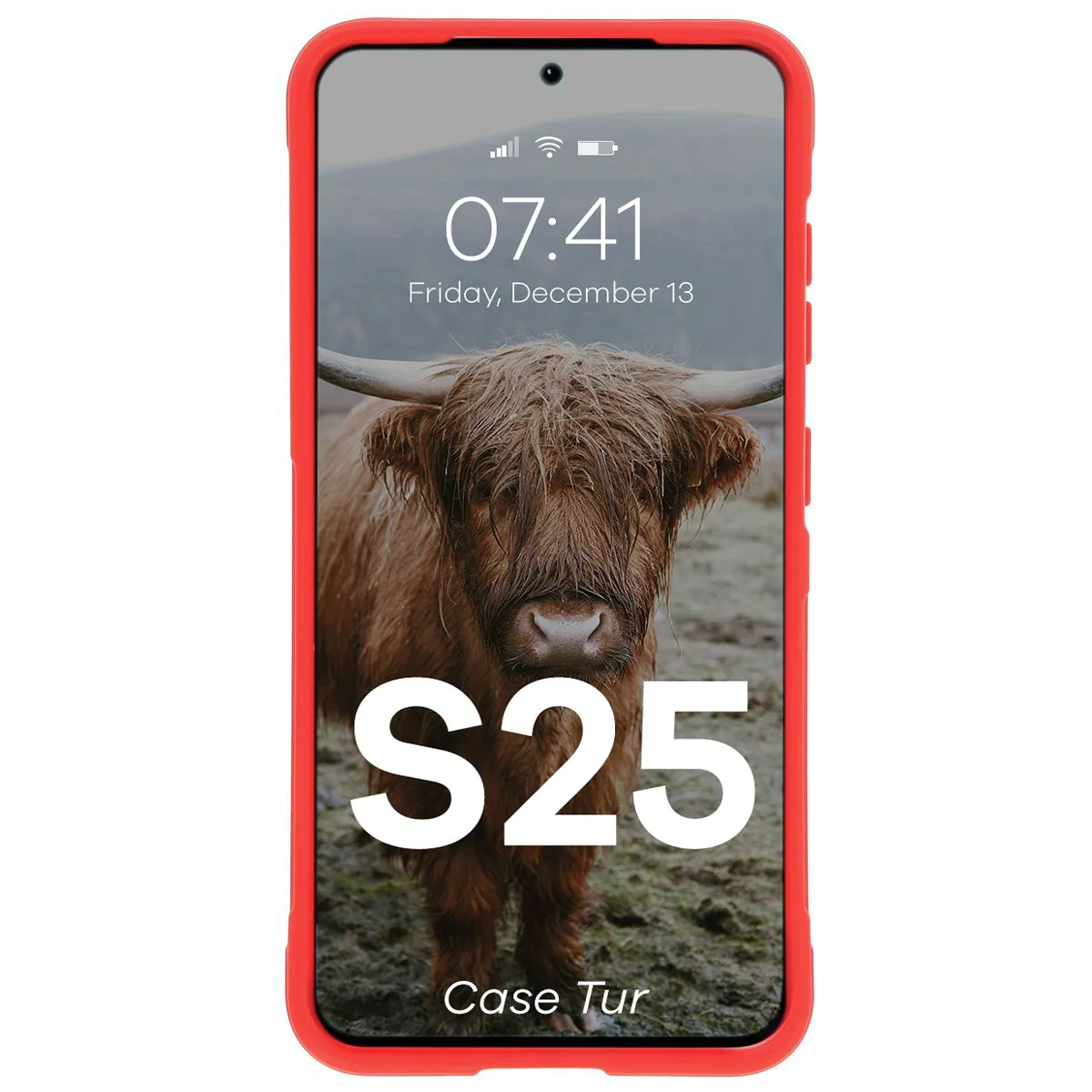 Robuste Handyhülle für Galaxy S25, Bizon Case Tur, Rot - Image 5