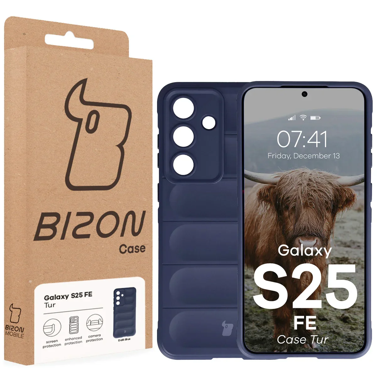 Robuste Handyhülle für Galaxy S25 FE, Bizon Case Tur, Dunkelblau - Image 8