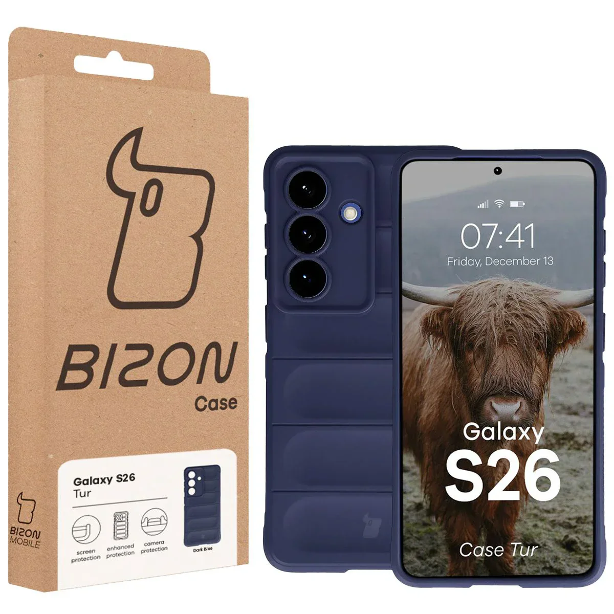 Robuste Handyhülle für Galaxy S26, Bizon Case Tur, Dunkelblau - Image 8