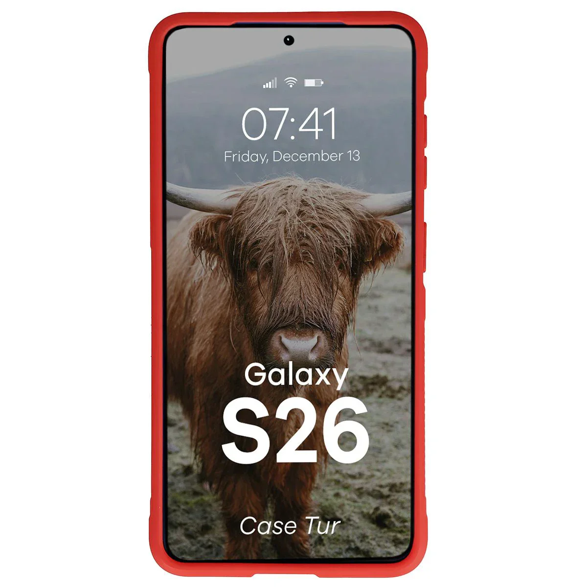 Robuste Handyhülle für Galaxy S26, Bizon Case Tur, Rot - Image 5