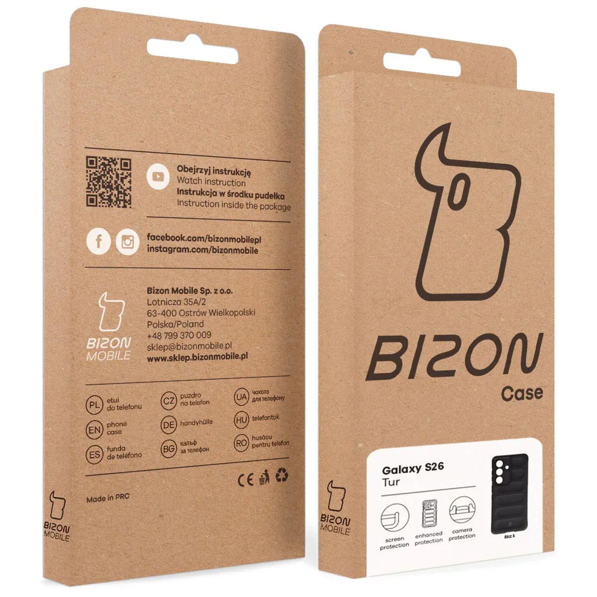 Robuste Handyhülle für Galaxy S26, Bizon Case Tur, Schwarz - Image 9