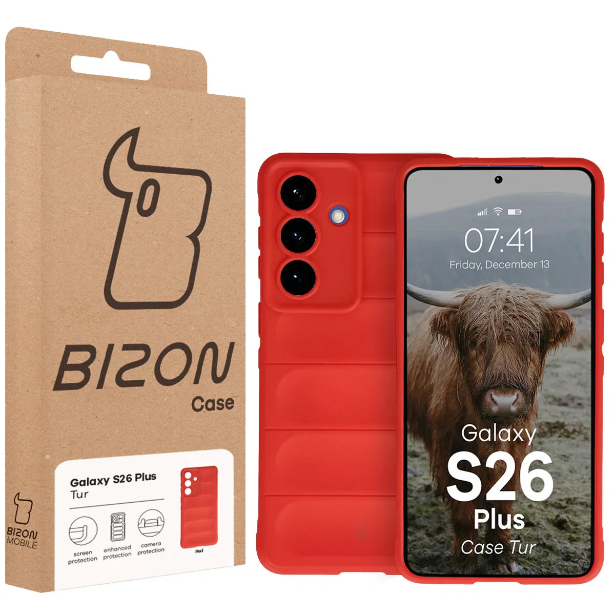 Robuste Handyhülle für Galaxy S26 Plus, Bizon Case Tur, Rot - Image 8