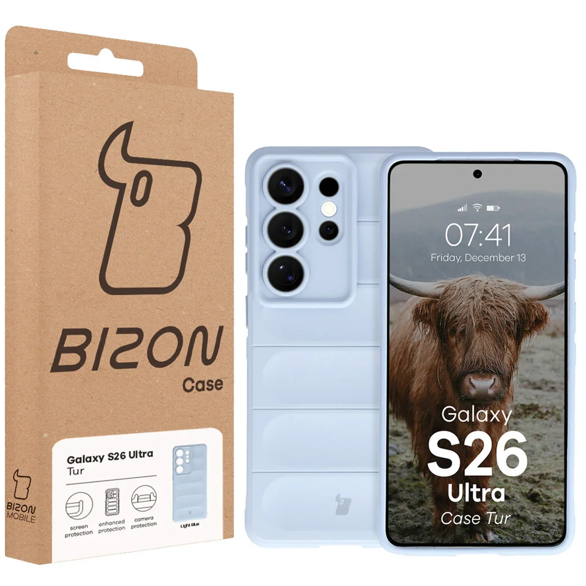 Robuste Handyhülle für Galaxy S26 Ultra, Bizon Case Tur, Hellblau - Image 8