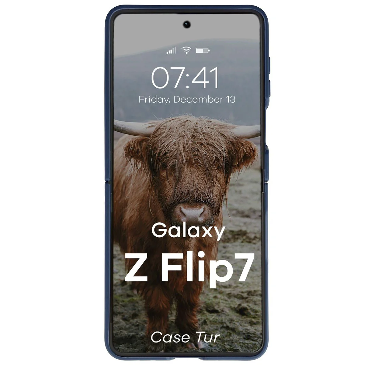 Robuste Handyhülle für Galaxy Z Flip7, Bizon Case Tur, Dunkelblau - Image 5