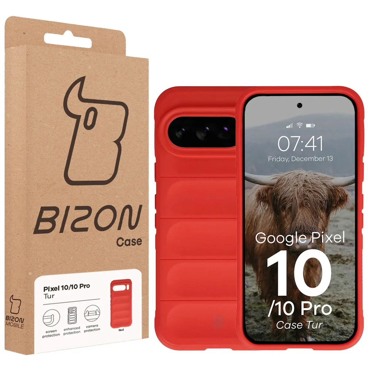 Robuste Handyhülle für Google Pixel 10 / 10 Pro, Bizon Case Tur, Rot - Image 8
