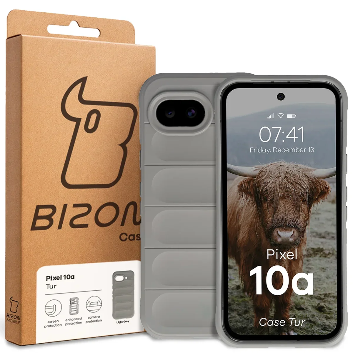 Robuste Handyhülle für Google Pixel 10a, Bizon Case Tur, Hellgrau - Image 8