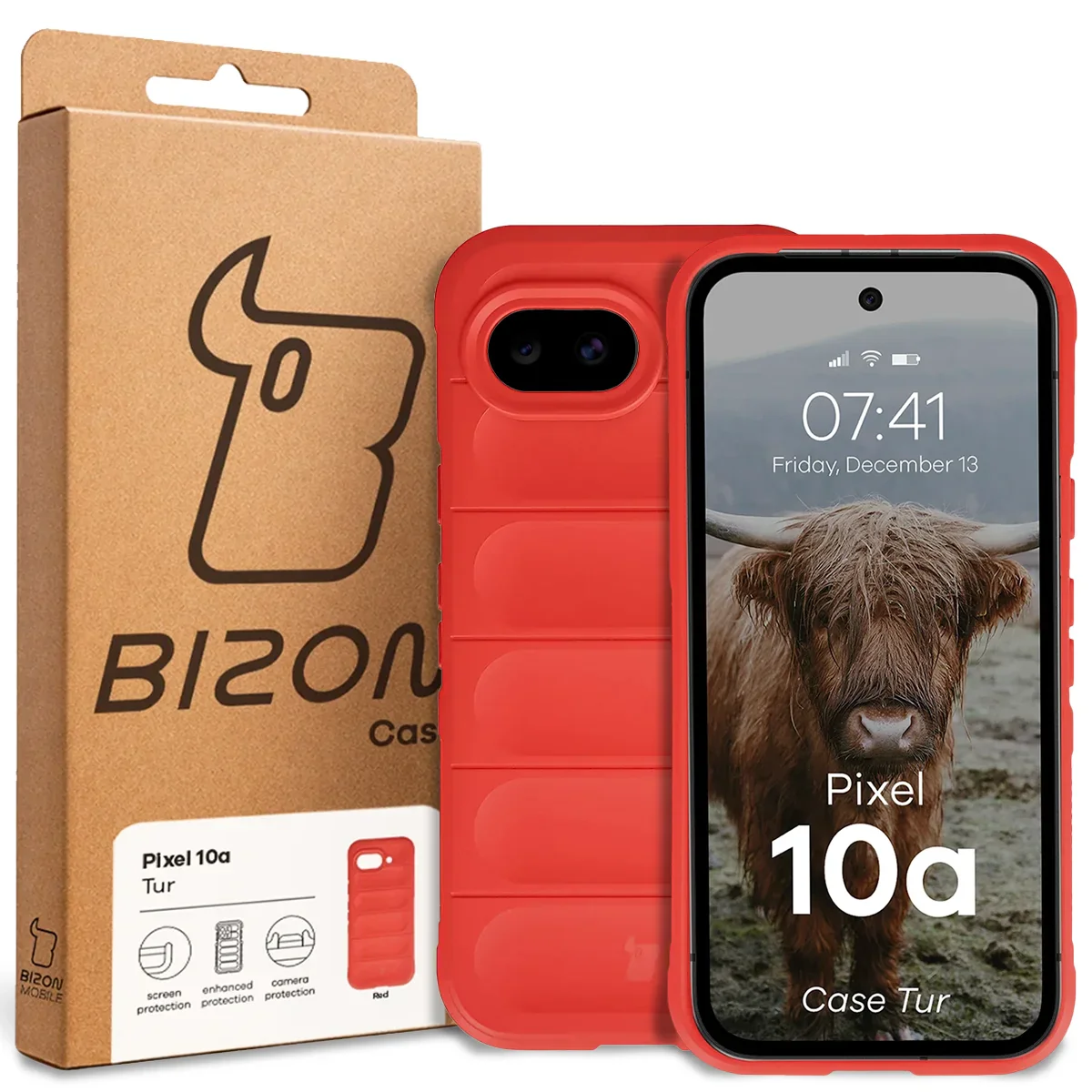 Robuste Handyhülle für Google Pixel 10a, Bizon Case Tur, Rot - Image 8