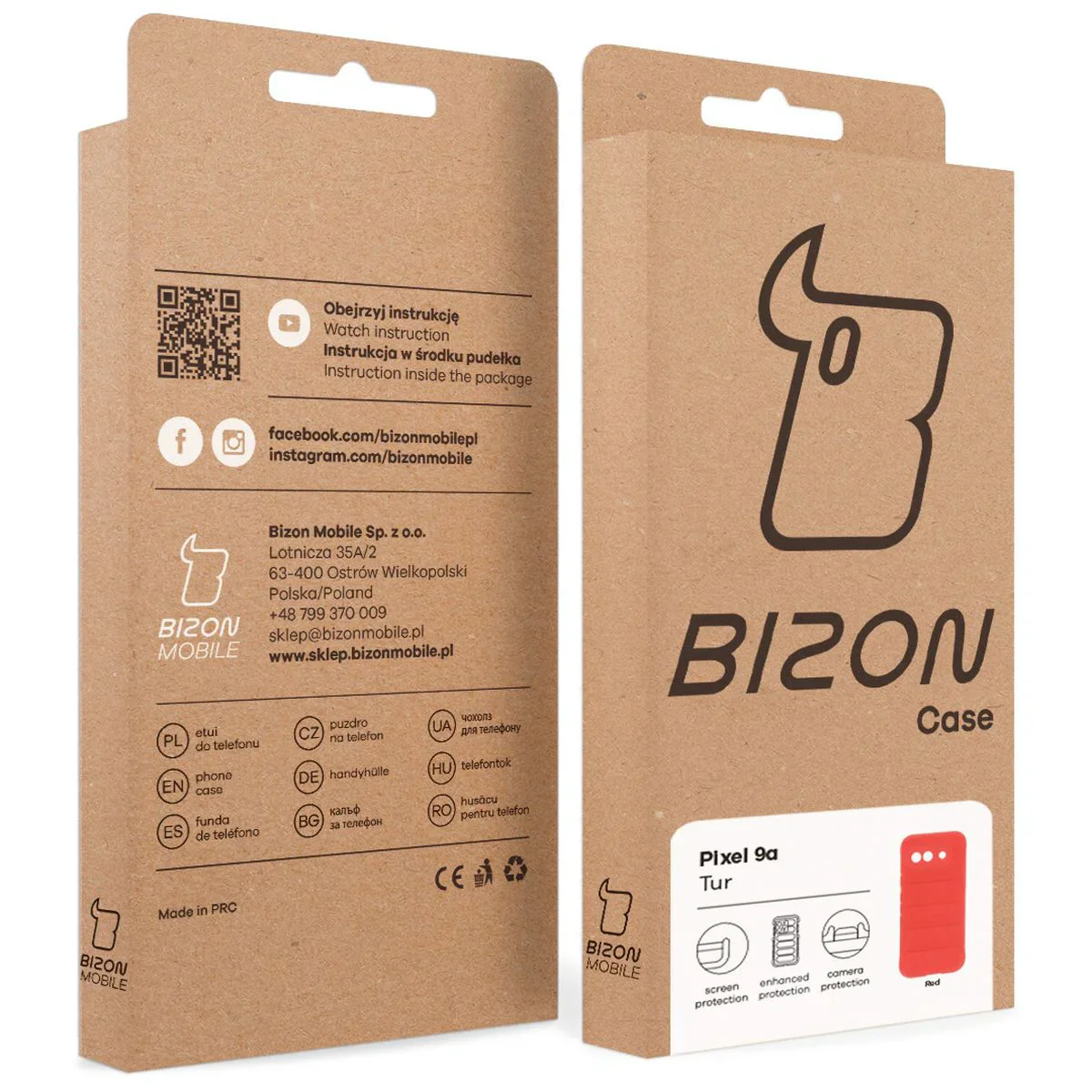 Robuste Handyhülle für Google Pixel 9a, Bizon Case Tur, Rot - Image 9