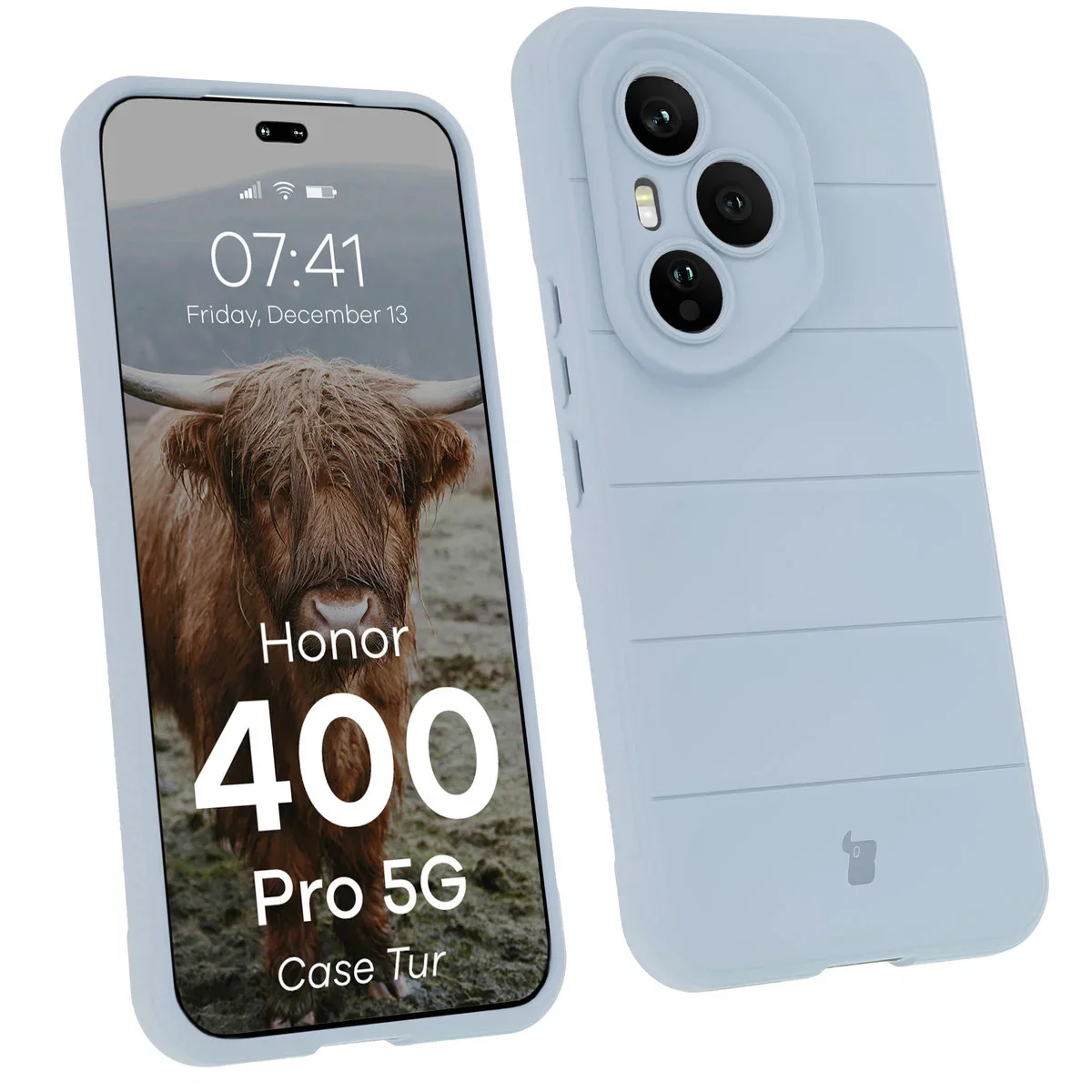 Robuste Handyhülle für Honor 400 Pro, Bizon Case Tur, Hellblau