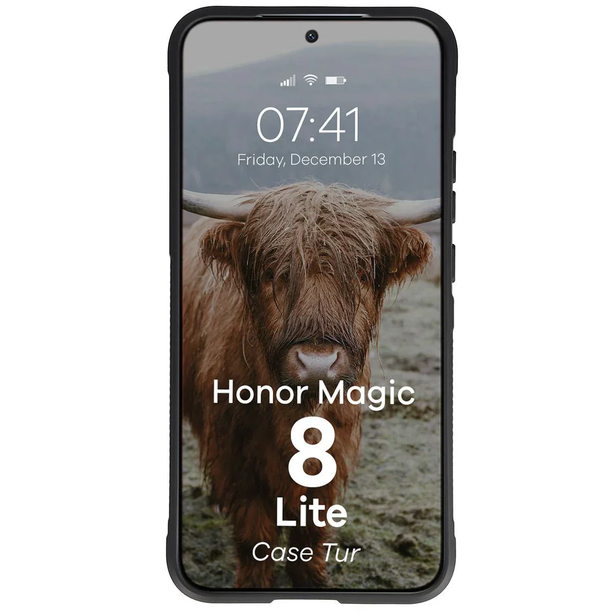 Robuste Handyhülle für Honor Magic8 Lite, Bizon Case Tur, Schwarz - Image 5