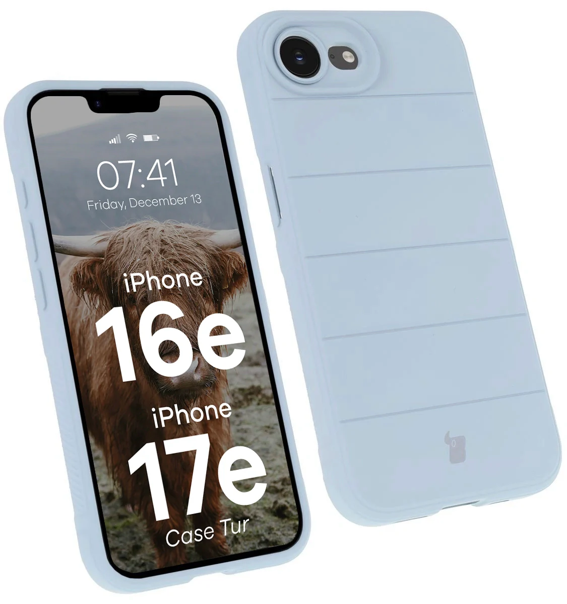 Robuste Handyhülle für iPhone 17e / 16e, Bizon Case Tur, Hellblau