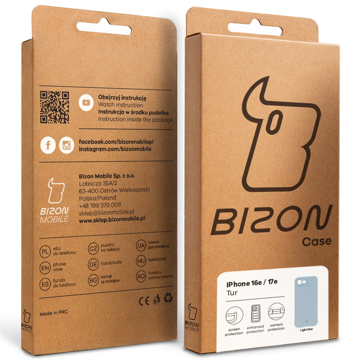 Robuste Handyhülle für iPhone 17e / 16e, Bizon Case Tur, Hellblau - Image 9
