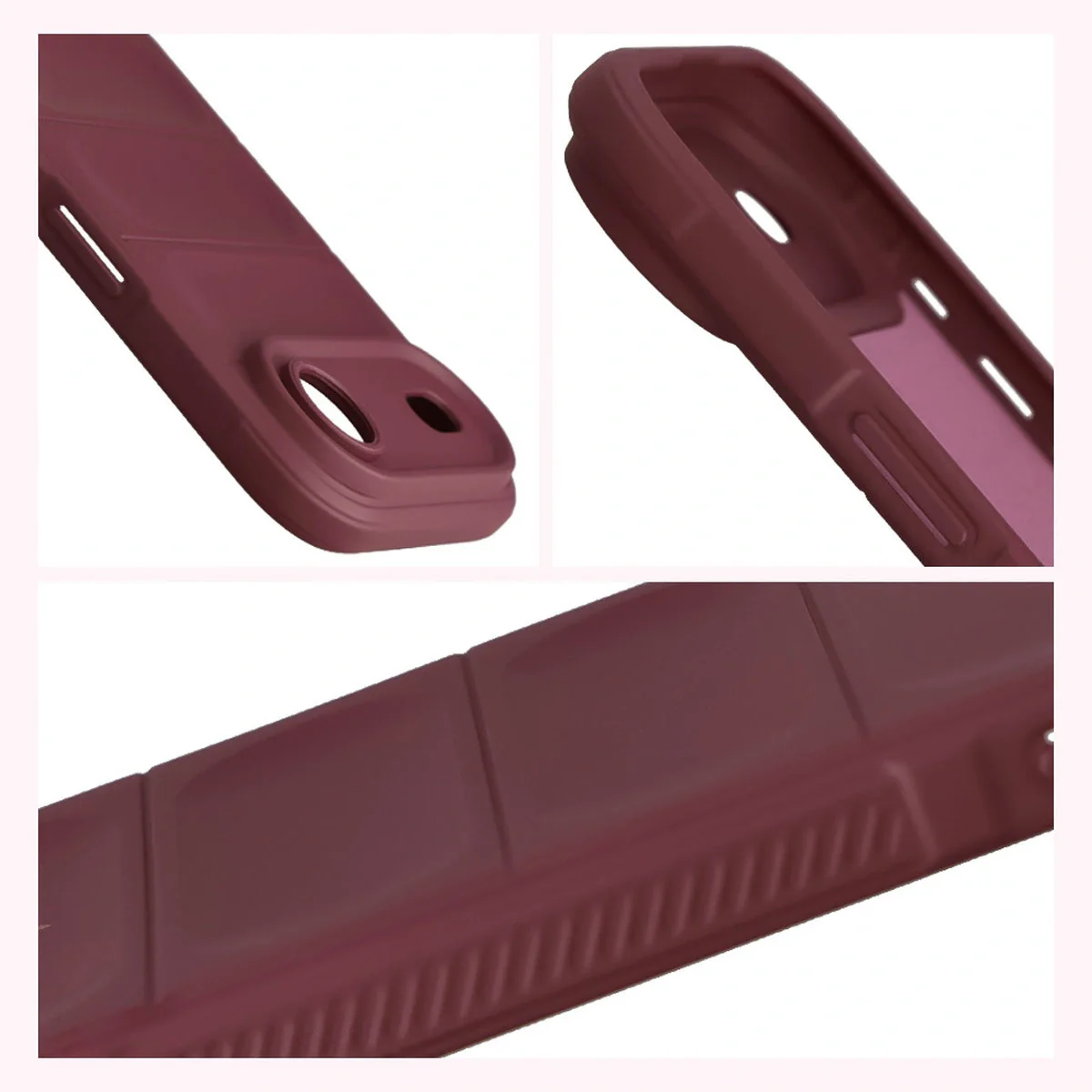Robuste Handyhülle für iPhone Air, Bizon Case Tur, Burgunderrot - Image 7
