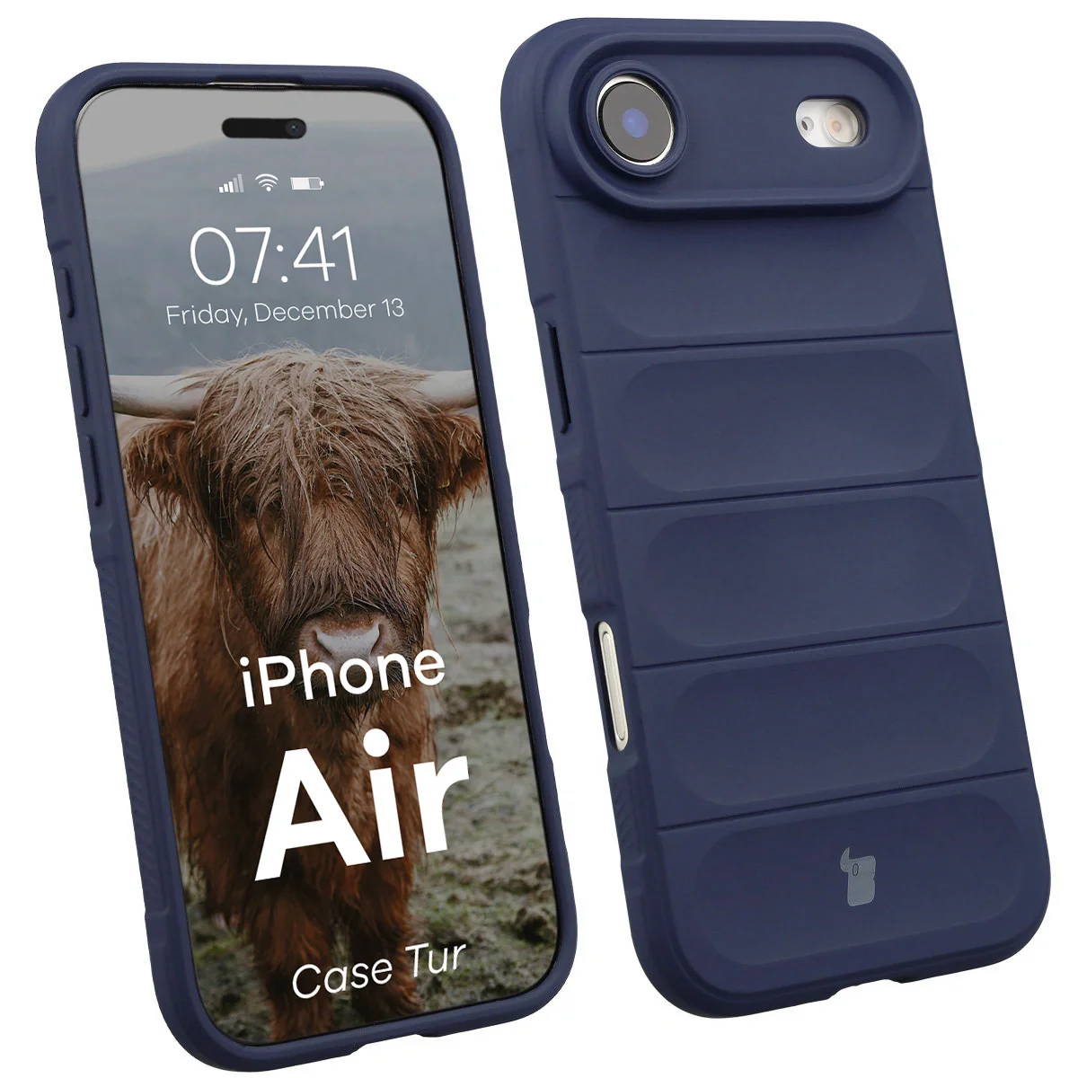 Robuste Handyhülle für iPhone Air, Bizon Case Tur, Dunkelblau