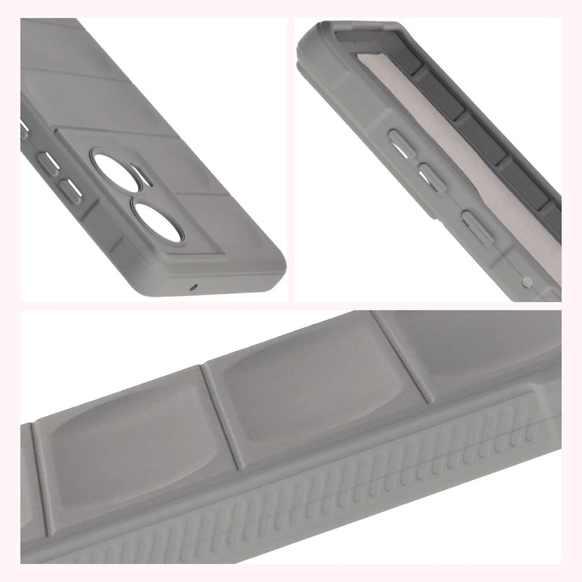Robuste Handyhülle für Motorola Edge 50 Fusion, Bizon Case Tur, Hellgrau - Image 7