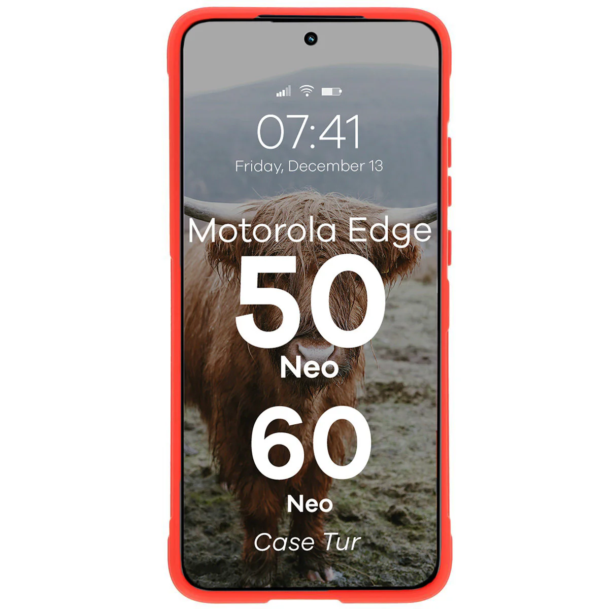 Robuste Handyhülle für Motorola Edge 50 Neo, Bizon Case Tur, Rot - Image 5