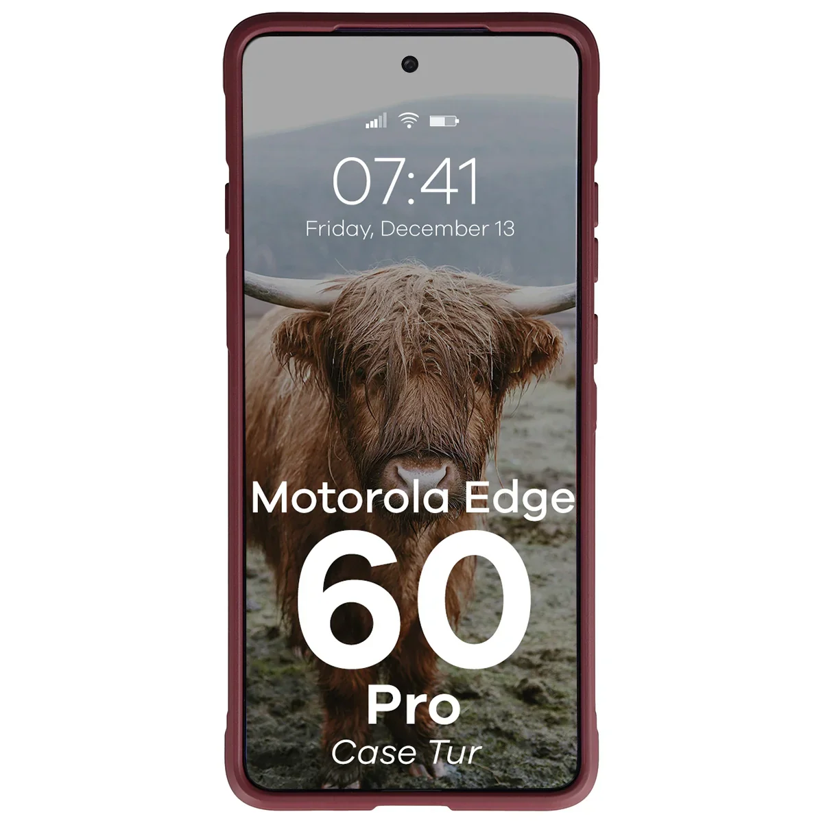Robuste Handyhülle für Motorola Edge 60 Pro, Bizon Case Tur, Burgunderrot - Image 5