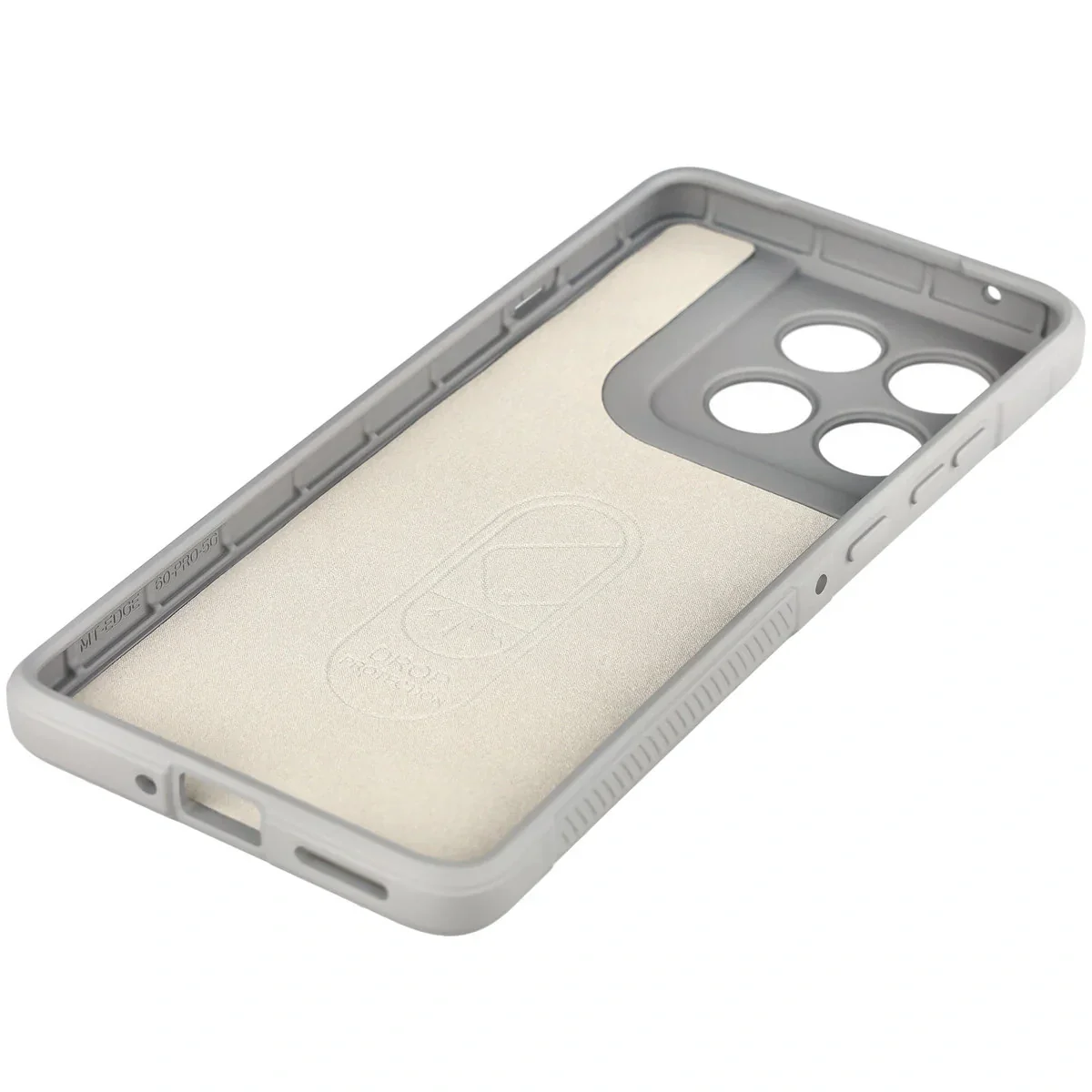Robuste Handyhülle für Motorola Edge 60 Pro, Bizon Case Tur, Hellgrau - Image 4