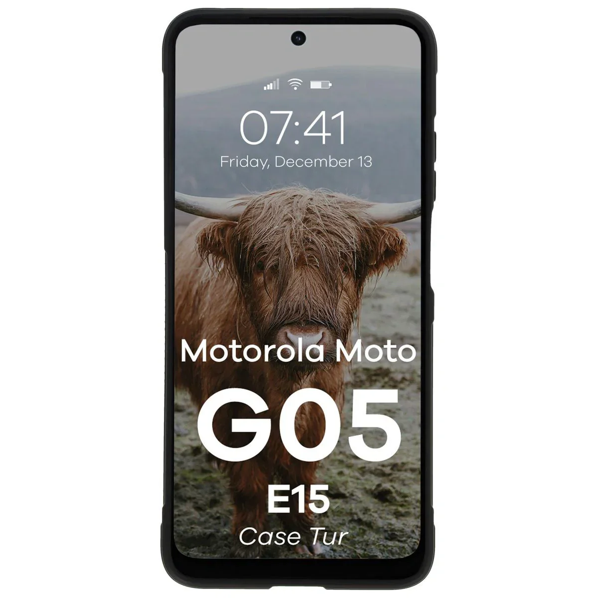 Robuste Handyhülle für Motorola Moto G05 / E15, Bizon Case Tur, Schwarz - Image 5