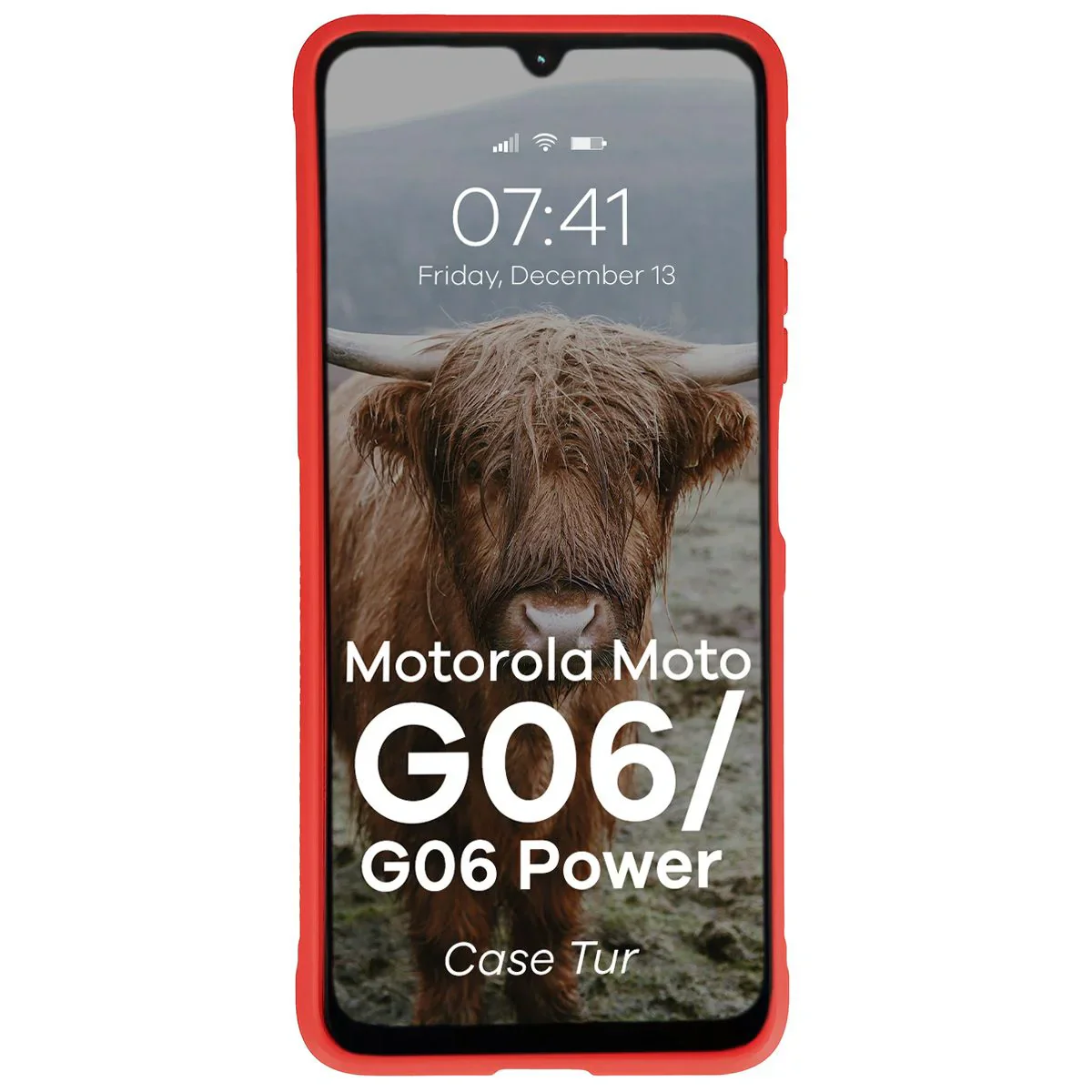 Robuste Handyhülle für Motorola Moto G06 4G / G06 Power 4G, Bizon Case Tur, Rot - Image 5