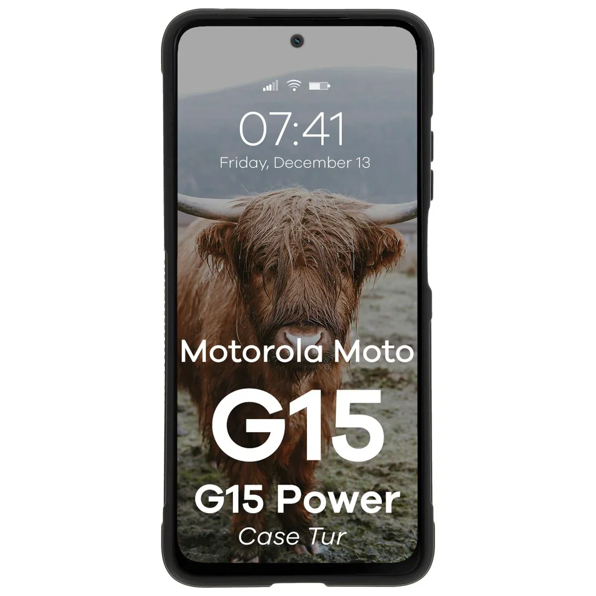Robuste Handyhülle für Motorola Moto G15 / G15 Power, Bizon Case Tur, Schwarz - Image 5