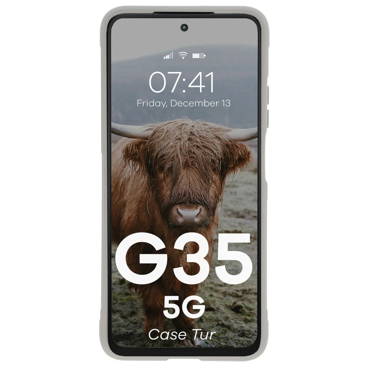 Robuste Handyhülle für Motorola Moto G35 5G, Bizon Case Tur, Hellgrau - Image 5