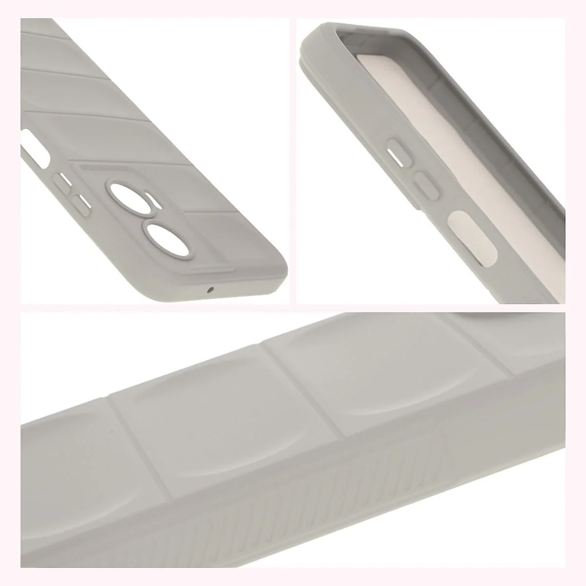 Robuste Handyhülle für Motorola Moto G35 5G, Bizon Case Tur, Hellgrau - Image 7