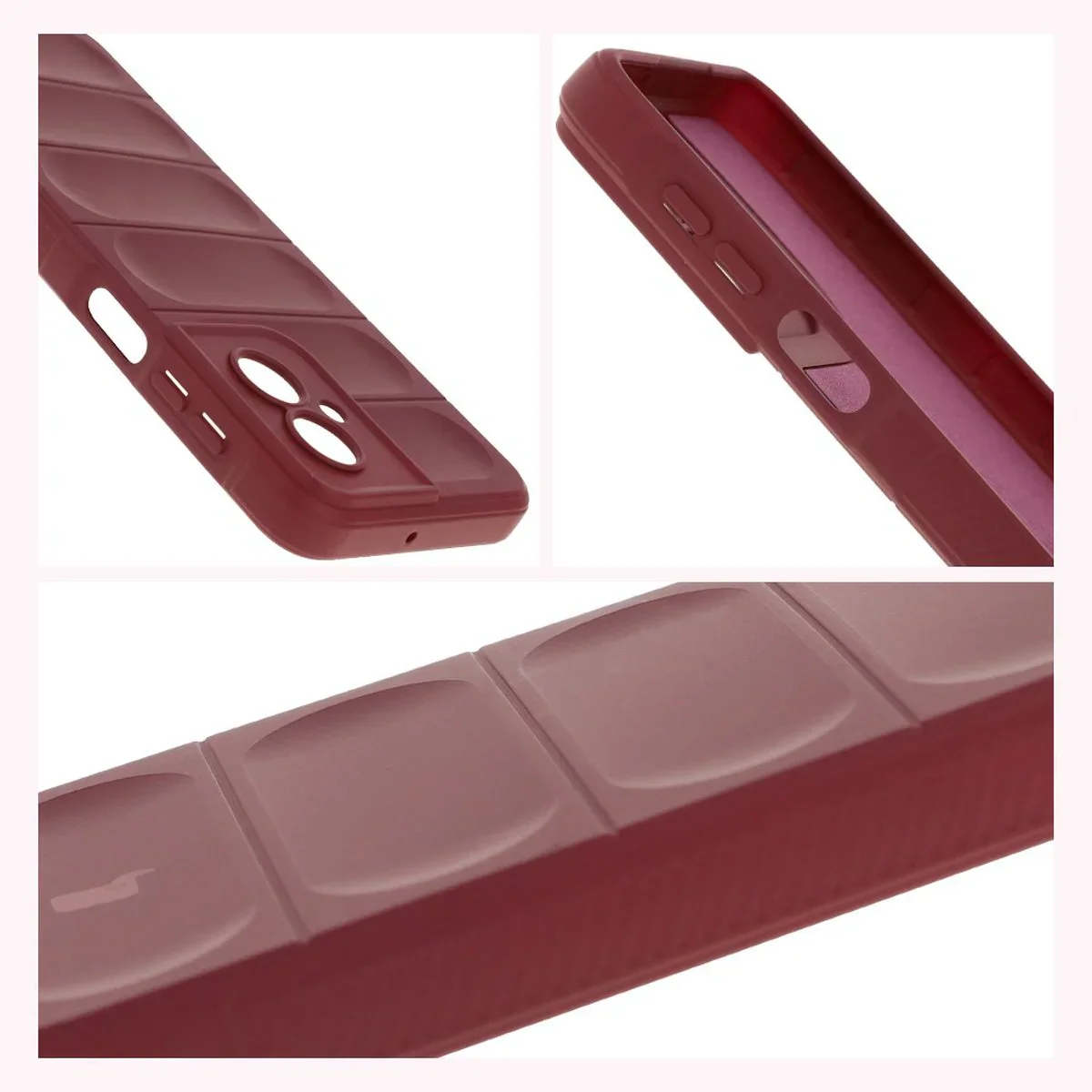 Robuste Handyhülle für Motorola Moto G55 5G, Bizon Case Tur, Burgunderrot - Image 7