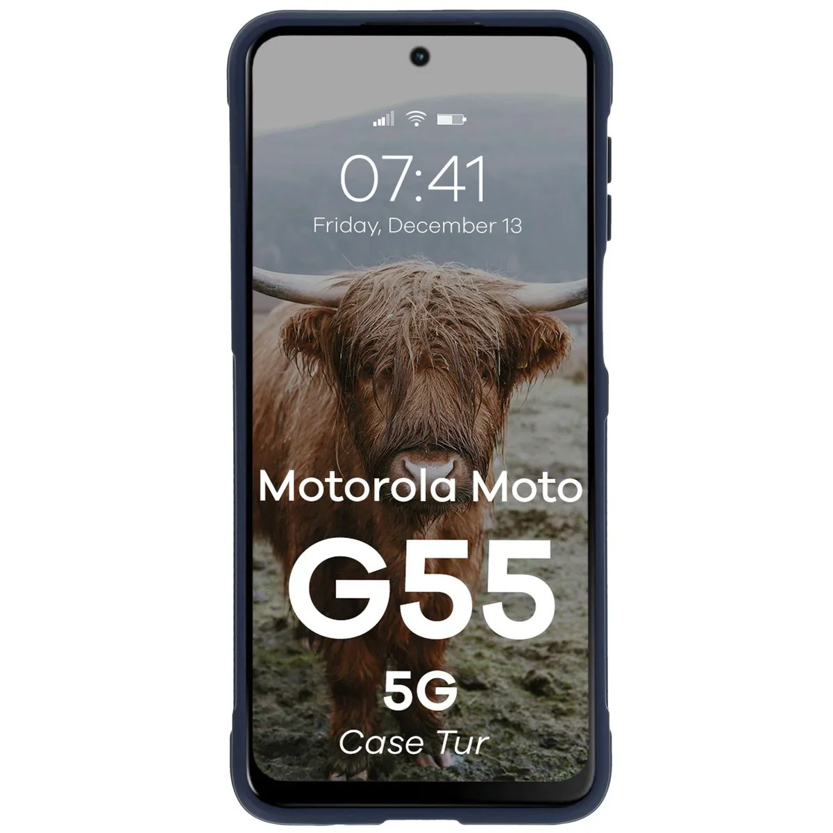 Robuste Handyhülle für Motorola Moto G55 5G, Bizon Case Tur, Dunkelblau - Image 5