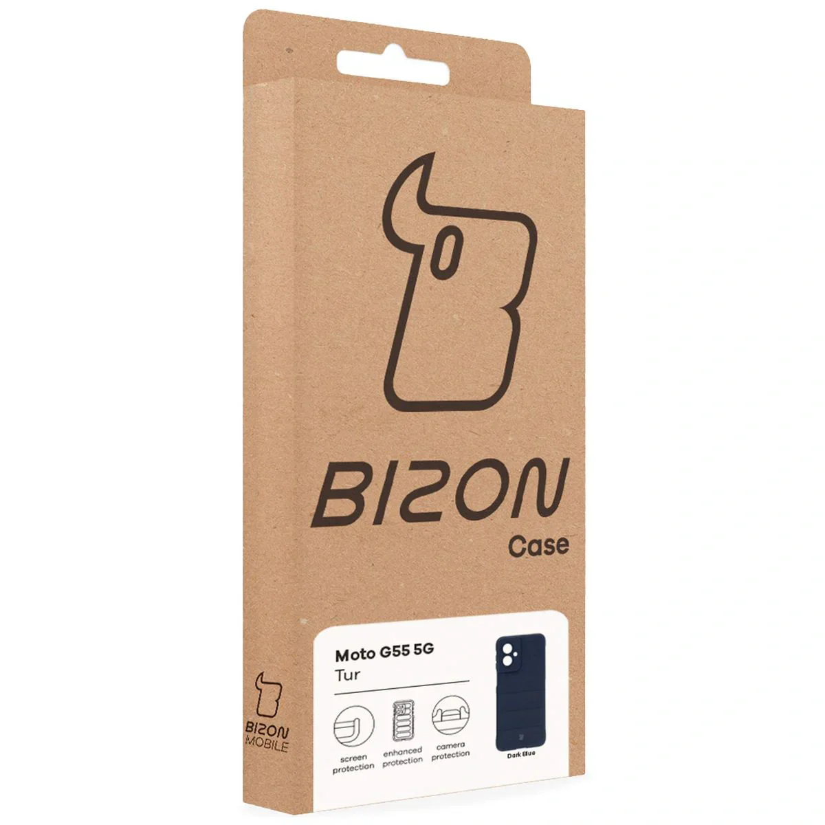 Robuste Handyhülle für Motorola Moto G55 5G, Bizon Case Tur, Dunkelblau - Image 8