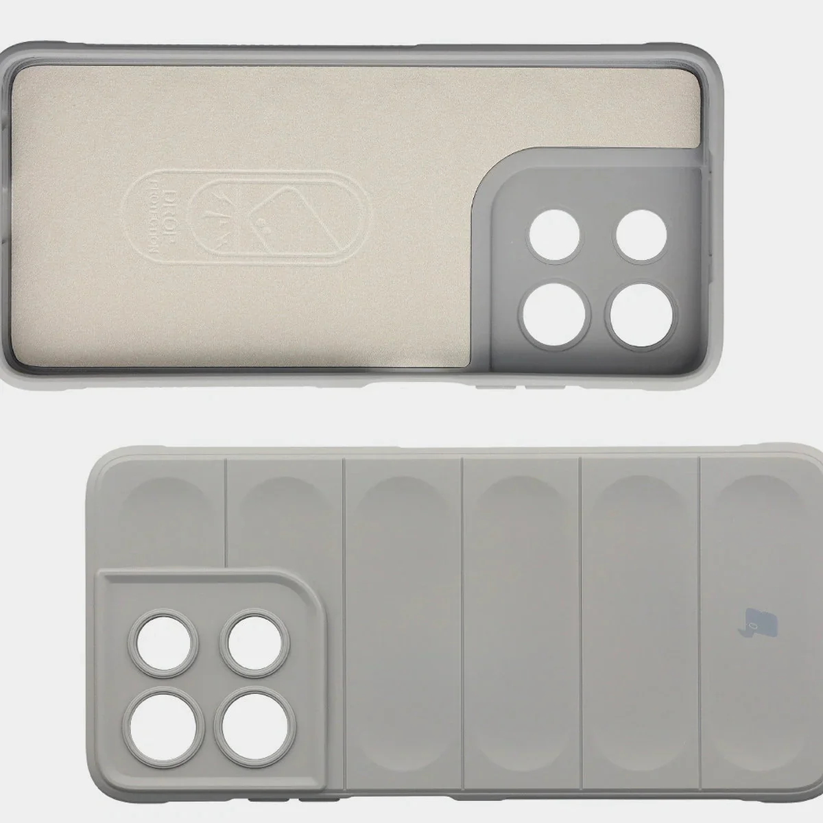 Robuste Handyhülle für Motorola Moto G56 5G, Bizon Case Tur, Hellgrau - Image 6