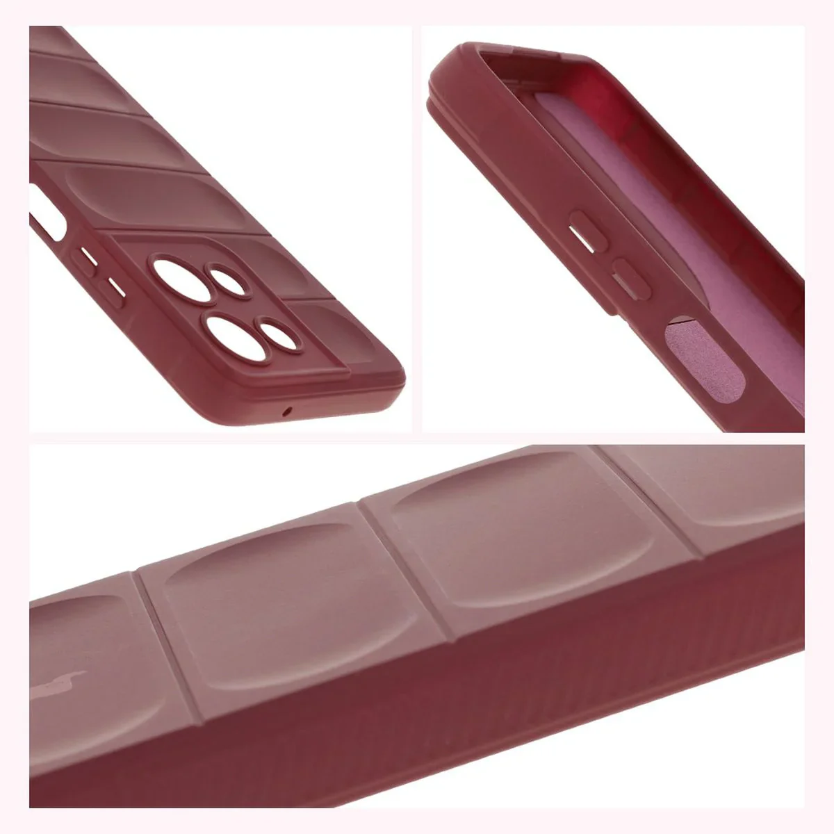 Robuste Handyhülle für Motorola Moto G75 5G, Bizon Case Tur, Burgunderrot - Image 7