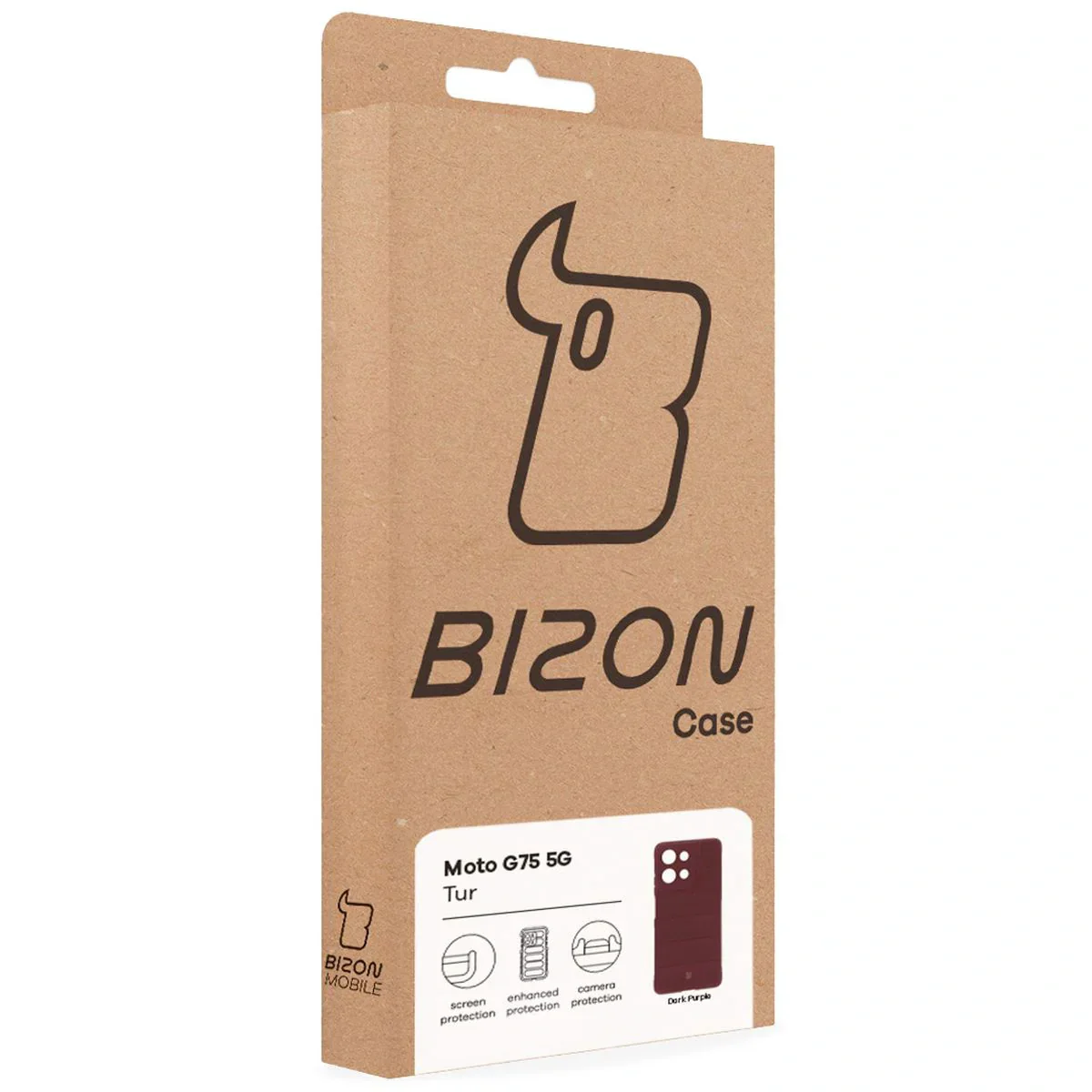 Robuste Handyhülle für Motorola Moto G75 5G, Bizon Case Tur, Burgunderrot - Image 8