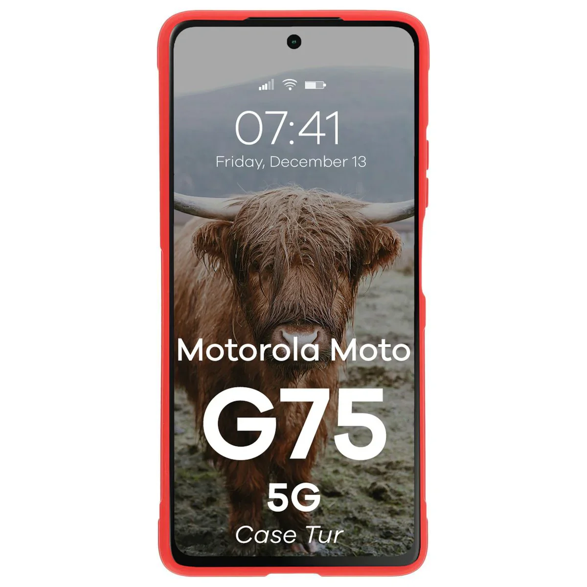 Robuste Handyhülle für Motorola Moto G75 5G, Bizon Case Tur, Rot - Image 5