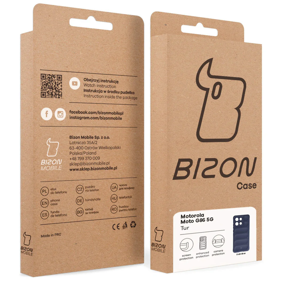 Robuste Handyhülle für Motorola Moto G86 5G, Bizon Case Tur, Dunkelblau - Image 9