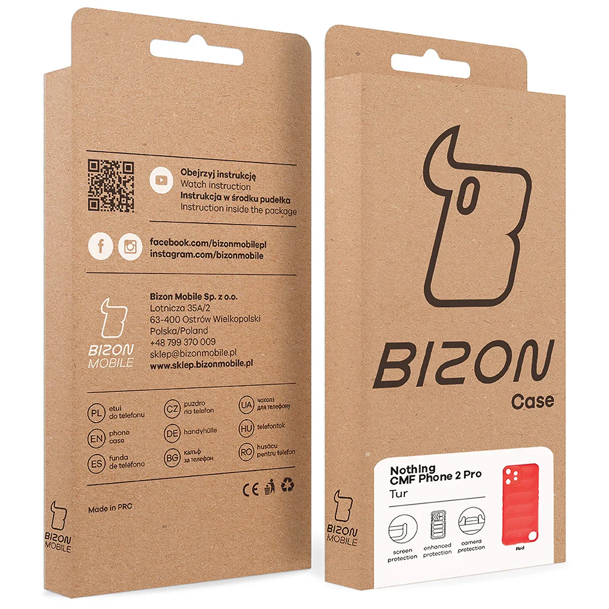 Robuste Handyhülle für Nothing CMF Phone 2 Pro, Bizon Case Tur, Rot - Image 9
