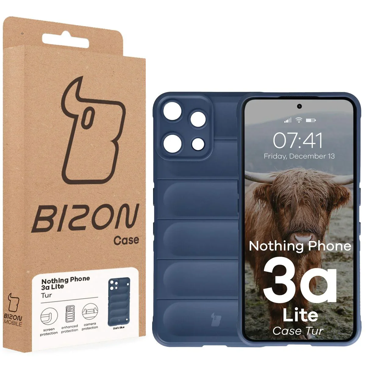 Robuste Handyhülle für Nothing Phone (3a) Lite, Bizon Case Tur, Dunkelblau - Image 8